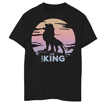Disney's The Lion King Boys 6-20 Simba Sunrise Gradient Silhouette Graphic Tee