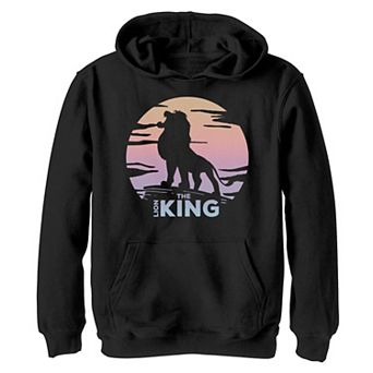 Disney's The Lion King Boys 8-20 Simba Sunrise Gradient Silhouette Graphic Fleece Hoodie