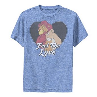 Disney's The Lion King Boys 8-20 Simba Nala Feel The Love Heart Performance Graphic Tee