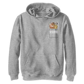 Disney's The Lion King Boys 8-20 Hakuna Matata Friends Pocket Graphic Fleece Hoodie