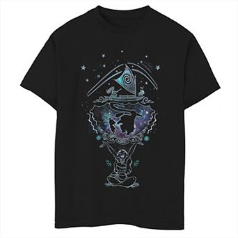 Disney's Moana Boys 8-20 Dream Galaxy Maui Outline Graphic Tee