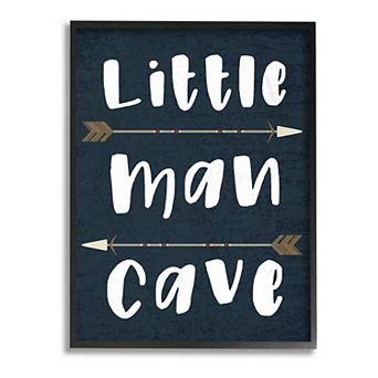 Stupell Home Decor Little Man Cave Framed Giclee Texturized Art