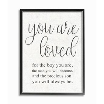 Stupell Home Decor You Are Loved Framed Giclee Texturized Art