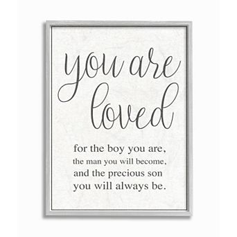 Stupell Home Decor You Are Loved Framed Giclee Texturized Art
