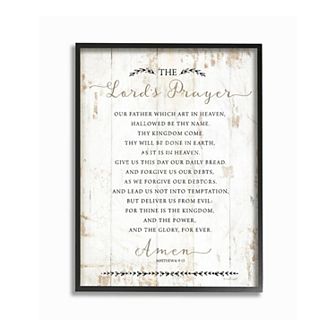 Stupell Home Decor The Lord's Prayer Framed Giclee Texturized Art