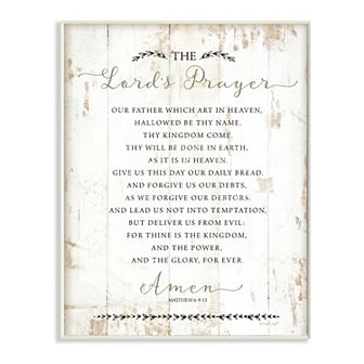 Stupell Home Decor The Lord's Prayer Wall Plaque Art