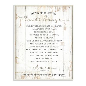 Stupell Home Decor The Lord's Prayer Wall Plaque Art
