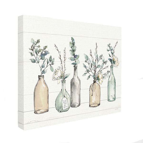 Stupell Home Decor Bottles And Plants Canvas Wall Art