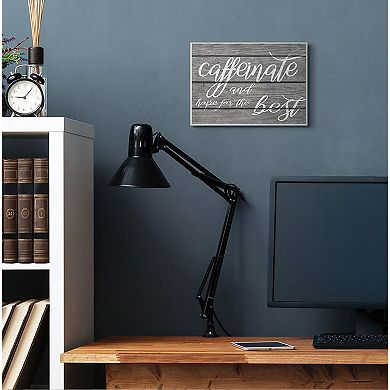 Stupell Home Decor Caffeinate & Hope For The Best Wall Plaque Art