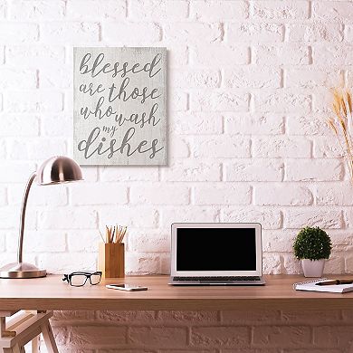 Stupell Home Decor Blessed Who Wash Dishes Canvas Wall Art