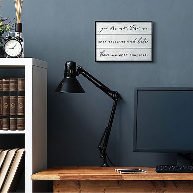 Stupell Home Decor More Than We Imagined Framed Giclee Texturized Art