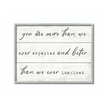 Stupell Home Decor More Than We Imagined Framed Giclee Texturized Art