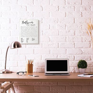 Stupell Home Decor Bathroom Word Search Wall Plaque Art