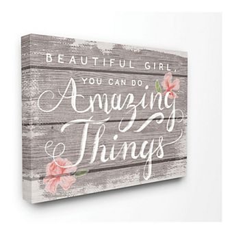 Stupell Home Decor Beautiful Girl Canvas Wall Art