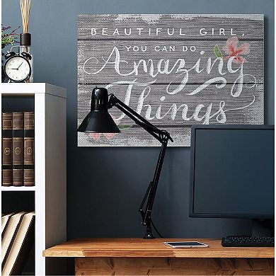 Stupell Home Decor Beautiful Girl Canvas Wall Art