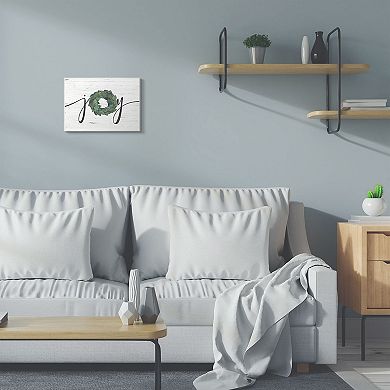 Stupell Home Decor Joy Wreath Plaque Wall Art