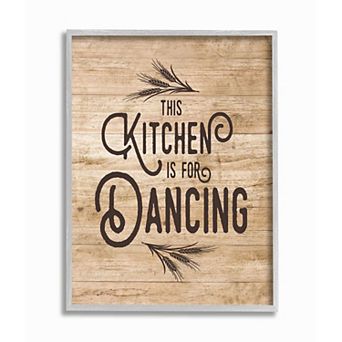 Stupell Home Decor Kitchen Dancing Framed Canvas Wall Art