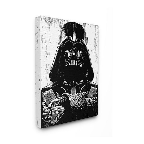 Bijdrage helper regionaal Disney's Star Wars Black & White Star Wars Darth Vader Canvas Wall Art by  Stupell Home Decor
