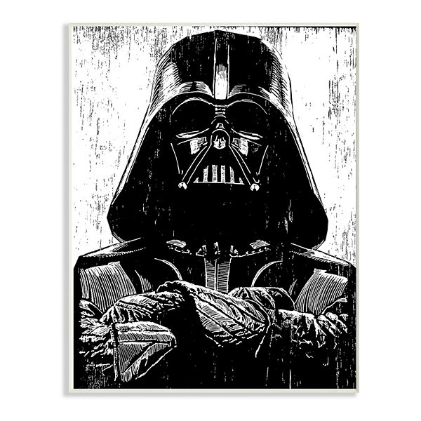 vergeven Verhoogd Tegenstander Disney's Star Wars Black & White Darth Vader Wall Plaque Art by Stupell Home  Decor