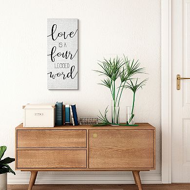 Stupell Home Decor Love Is Four Legged Canvas Wall Art