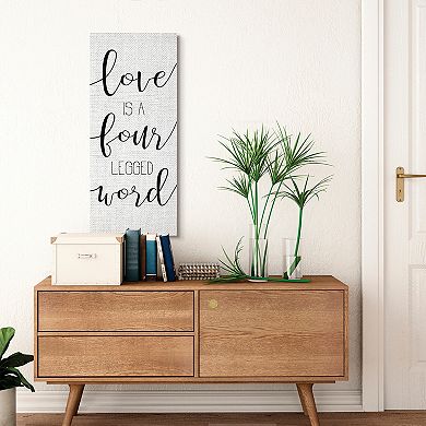 Stupell Home Decor Love Is Four Legged Canvas Wall Art