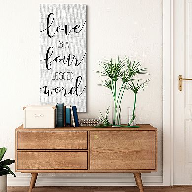 Stupell Home Decor Love Is Four Legged Canvas Wall Art