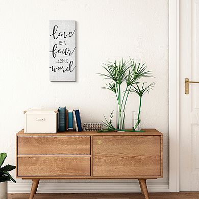 Stupell Home Decor Love Is Four Legged Canvas Wall Art