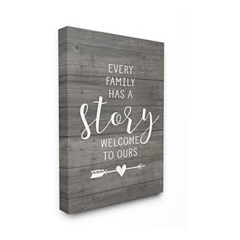 Stupell Home Decor Every Family Has A Story Canvas Wall Art