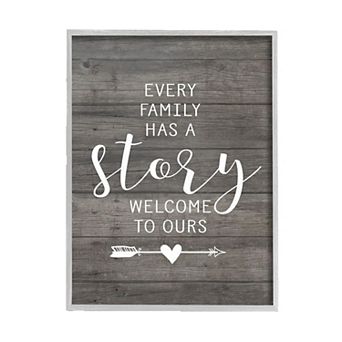 Stupell Home Decor Every Family Has A Story Framed Giclee Texturized Art