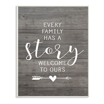 Stupell Home Decor Every Family Has A Story Wall Plaque Art
