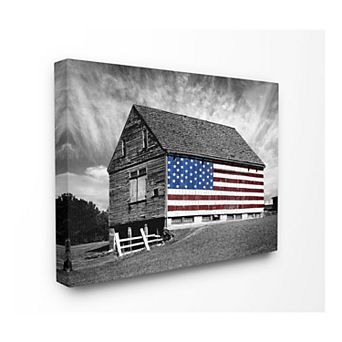 Stupell Home Decor Black & White Farmhouse Canvas Wall Art