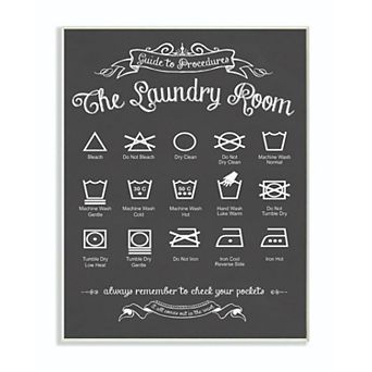 Stupell Home Decor Laundy Icons Plaque Wall Art