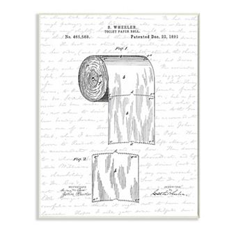 Stupell Home Decor Toilet Paper Roll Wall Plaque Art