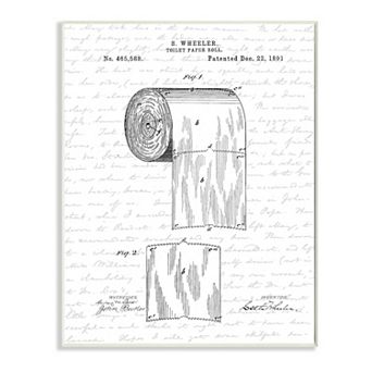 Stupell Home Decor Toilet Paper Roll Wall Plaque Art