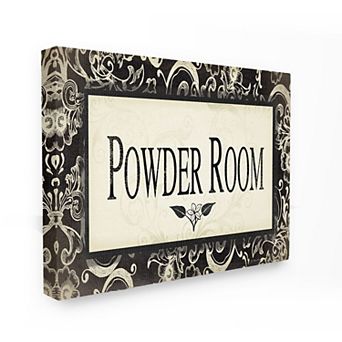Stupell Home Decor Powder Room Bathroom Stretched Canvas Wall Art