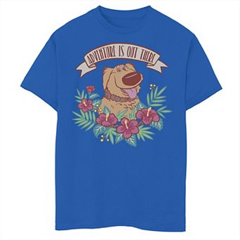 Disney / Pixar's Up Boys 6-20 Dug Adventure Is Out There Floral Graphic Tee