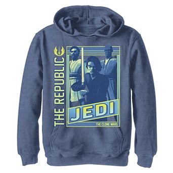 Boys 4-20 Star Wars: The Clone Wars The Republic Jedi Poster Graphic Fleece Hoodie