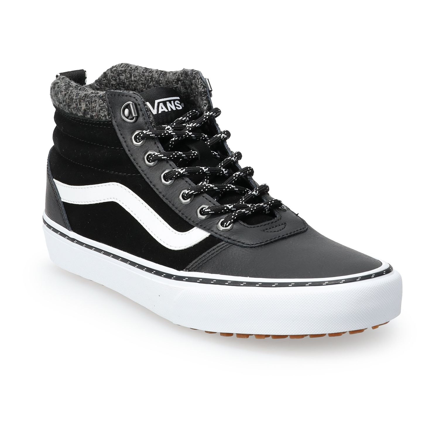 vans black high top sneakers