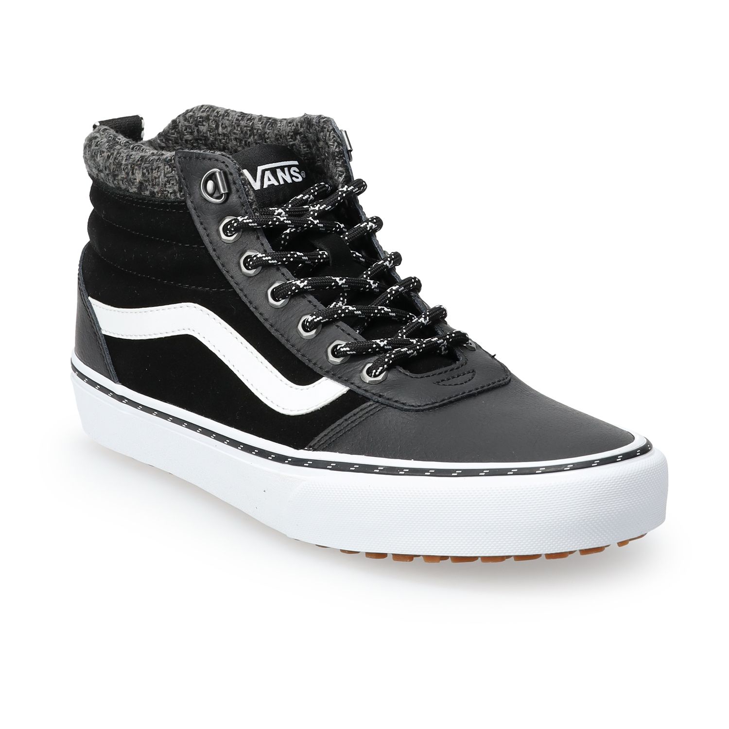 vans mens black high tops