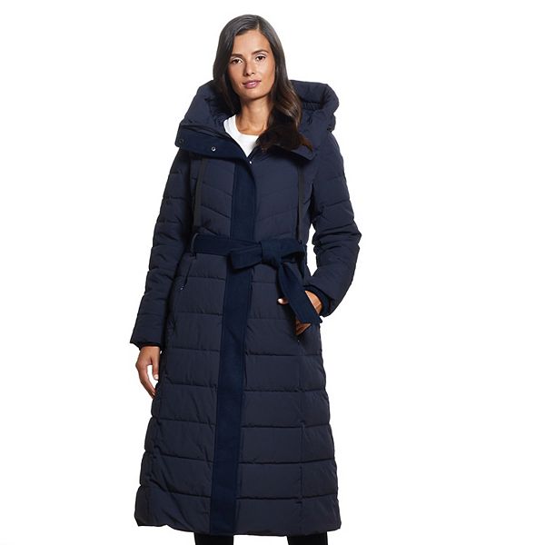Women's Ellen Tracy Hooded Long Puffer Coat