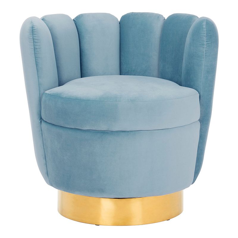 Safeviah Arrow Tufted Chair, Blue