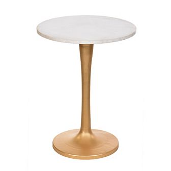 Carolina Living Piuma Marble Top Accent Table