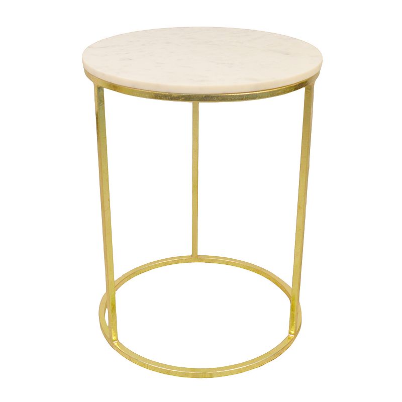 Carolina Living Granville Marble-Top Accent Table, Multicolor