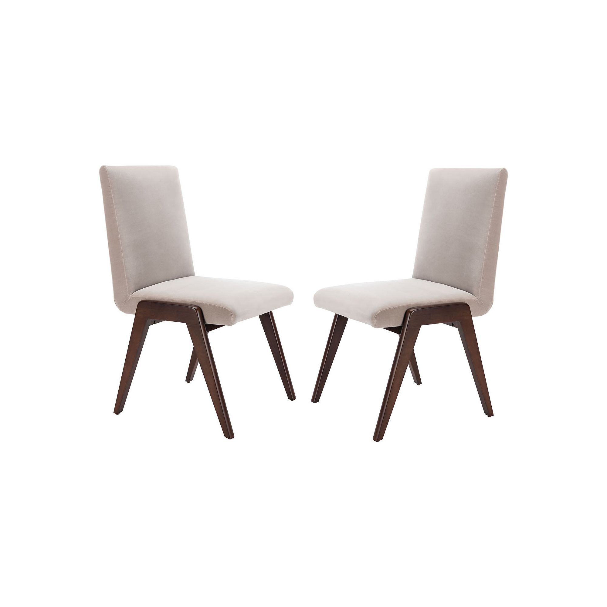 Safeviah Forrest Dining Chair, Light Grey Dark Brown