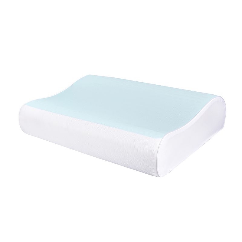 Comfort Revolution Contour Bubble Gel & Memory Foam Pillow, White