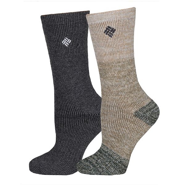 Women's Columbia 2-Pack Spacedye Wool Blend Crew Socks