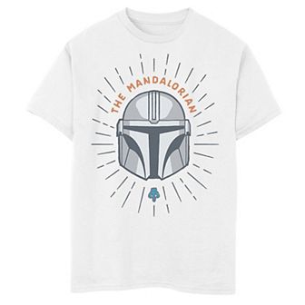 Boys 8-20 Star Wars The Mandalorian Helmet Cartoon Graphic Tee