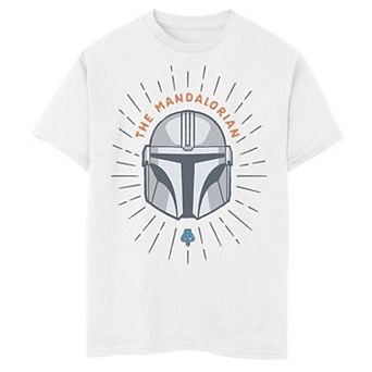 Boys 8-20 Star Wars The Mandalorian Helmet Cartoon Graphic Tee