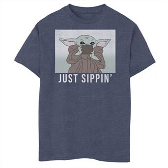 Boys 8-20 Star Wars The Mandalorian The Child Just Sippin' Graphic Tee