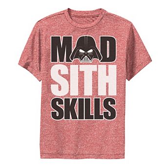 Boys 8-20 Star Wars Mad Sith Skills Bold Print Performance Graphic Tee